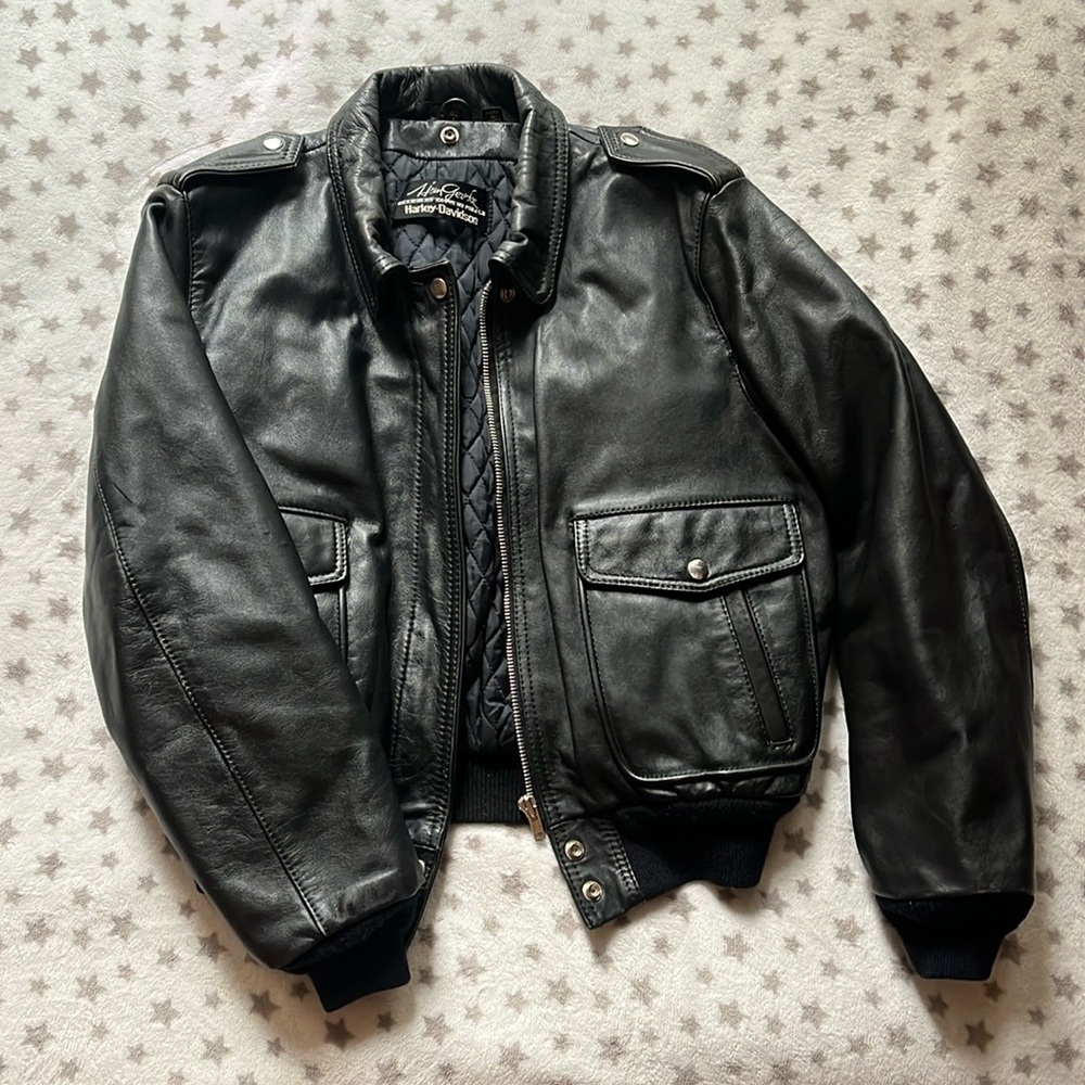 Vintage 1980s Harley Davidson x Hein Gericke Quilted Leather Jacket
